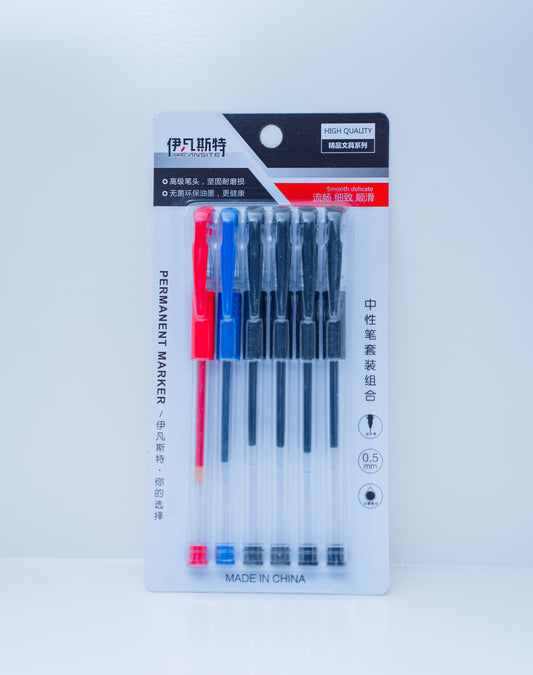 A Set of 6  Permanent Markers